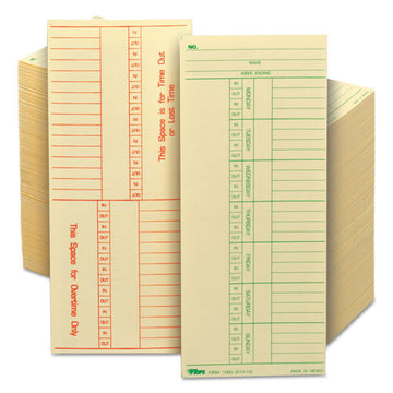 TOPS™ Time Clock Cards, Replacement For K14-15, Two Sides, 3.38 X 8.25, 500-box freeshipping - TVN Wholesale